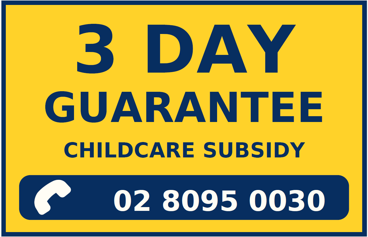 Kindy4Kids Child Care Subsidy signage